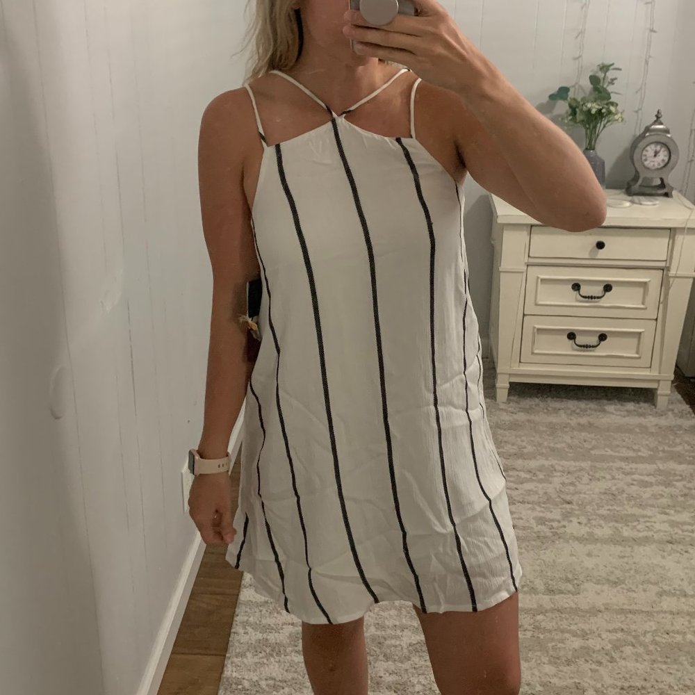 Volcom White Stripped Dress